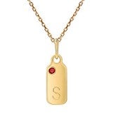 Dog Tag Pendant - Mini Mini Block Initial 15mm - 41295D