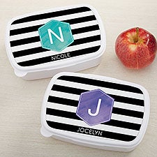 Modern Stripes Personalized Lunch Box - 41355