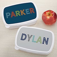 Boys Colorful Name Personalized Lunch Box  - 41360