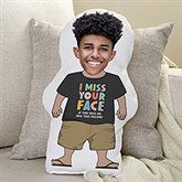 I Miss You Personalized Character Throw Pillow-Boy - 41412