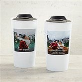 Photo Expression For Him Personalized 12 oz. Double-Wall Ceramic Travel Mug - 41419