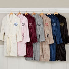 Embroidered Fleece Robes - Gentlemans Seal - 41449