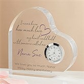 Grandparents Love Personalized Heart Clock - 41463