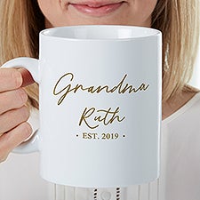 Grandma  Grandpa Established Personalized 30 oz. Oversized Coffee Mug - 41466