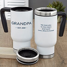 Grandma & Grandpa Established Personalized 14 oz. Commuter Travel Mug - 41467