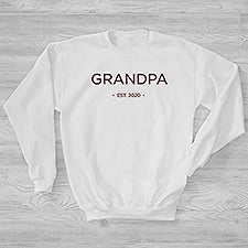 Grandpa Established Personalized Mens Sweatshirt - 41476