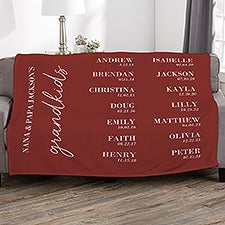 Grandchildren Birthdate Personalized Blankets - 41483