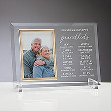 Grandchildren Birthdate Personalized Glass Picture Frame - 41485
