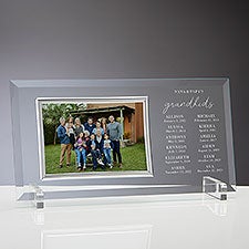 Grandchildren Birthdates Personalized Glass Picture Frame  - 41486