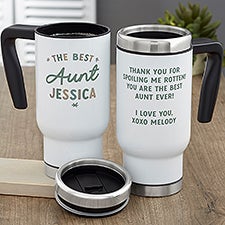 The Best Auntie Personalized 14 oz. Commuter Travel Mug - 41489