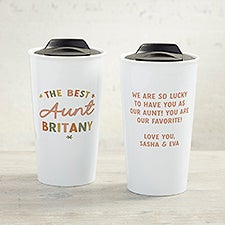 The Best Auntie Personalized Ceramic Travel Mug - 41491