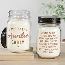The Best Auntie Personalized Candle Jar  - 41495