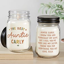 The Best Auntie Personalized Candle Jar - 41495