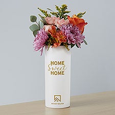 Personalized Logo White Ceramic Vase  - 41500