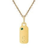 Mini Mini Cursive Initial 18mm Dog Tag Pendant  - 41505D