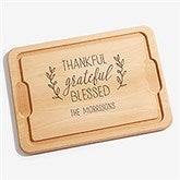 Thankful Grateful Blessed Personalized Maple Cutting Board  - 41513