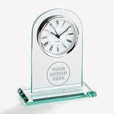 Engraved Logo Glass Clock  - 41548