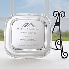Personalized Logo Silver Tray  - 41550