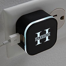 Namely Yours Personalized LED Triple Port USB Charger - 41553