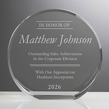 Performing with Excellence Personalized Premium Crystal Award  - 41559