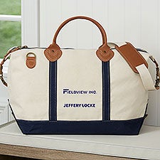 Embroidered Logo Canvas Duffel Bag  - 41575