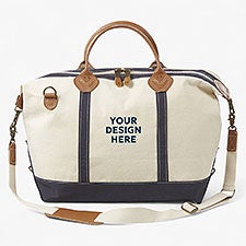 Embroidered Logo Canvas Duffel Bag  - 41575