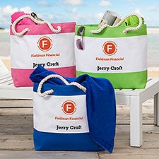 Embroidered Logo Beach Tote  - 41576