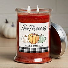 Fall Family Pumpkins Personalized Candle Jar  - 41583