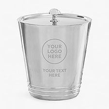 Personalized Logo Silver Ice Bucket  - 41593