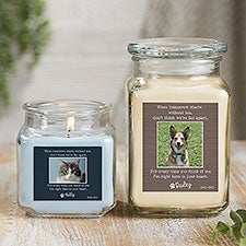 Pet Memorial Personalized Scented Glass Candle Jar  - 41634