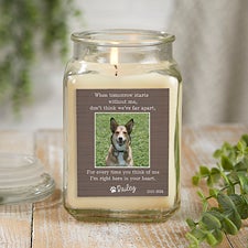 Pet Memorial Personalized Scented Glass Candle Jar  - 41634