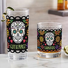 Day of the Dead Personalized Drinking Glasses - 41644