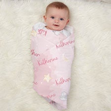 Baby Elephant Personalized Receiving Blanket  - 41646
