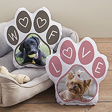 Pet Paw Personalized Photo Throw Pillow  - 41672