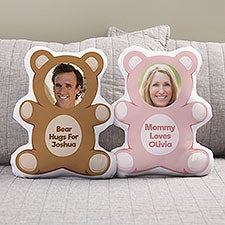 Teddy Bear Personalized Photo Character Throw Pillow  - 41673