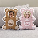Teddy Bear Personalized Photo Character Throw Pillow  - 41673