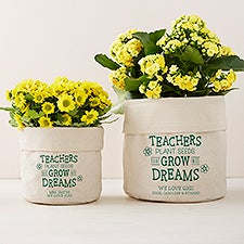 Personalized Canvas Flower Planter - Growing Dreams - 41692
