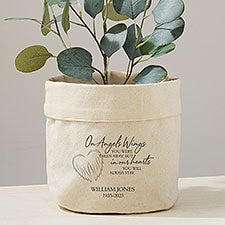 Personalized Canvas Flower Planter - On Angels Wings - 41702