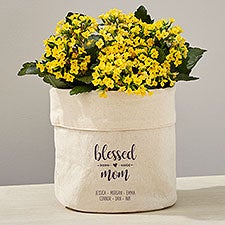 Blessed Personalized Canvas Flower Planter  - 41704