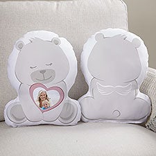 Memorial Teddy Bear Personalized Photo Character Throw Pillow  - 41729