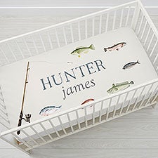 Gone Fishing Personalized Crib Sheet - 41770