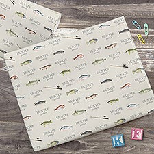 Gone Fishing Personalized Wrapping Paper - 41785