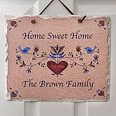 Home Sweet Home Personalized Slate Wall Sign - 4181