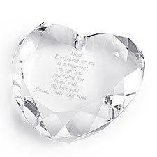 Engraved for Mom Crystal Heart Keepsake - 41871