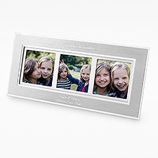 Engraved Family and Friends Flat Iron Three Picture Frame - 41895