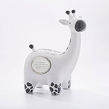 Engraved Childrens Ceramic Giraffe Bank - 41926