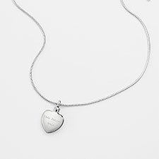 Engraved Memorial Heart Urn Necklace for Her - 41933
