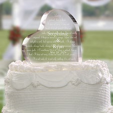 Personalized Wedding Cake Topper - Love Is Patient - 4194