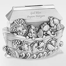 Religious Engraved Piggy Bank - Noahs Ark - 41954