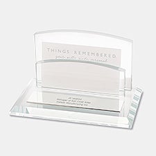 Engraved Glass Business Card Holder - 42135